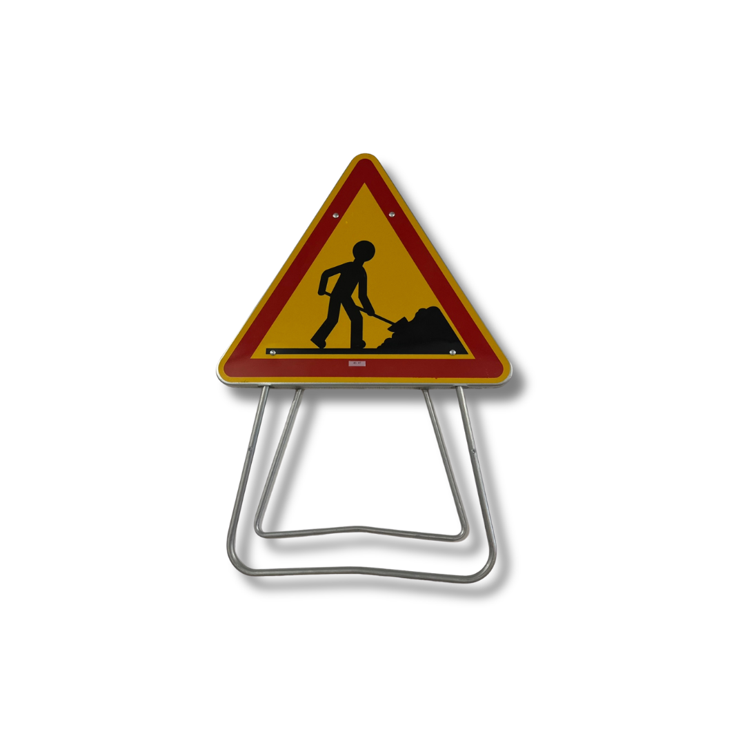Panneau Danger Travaux – AK5 sur pied solidaire