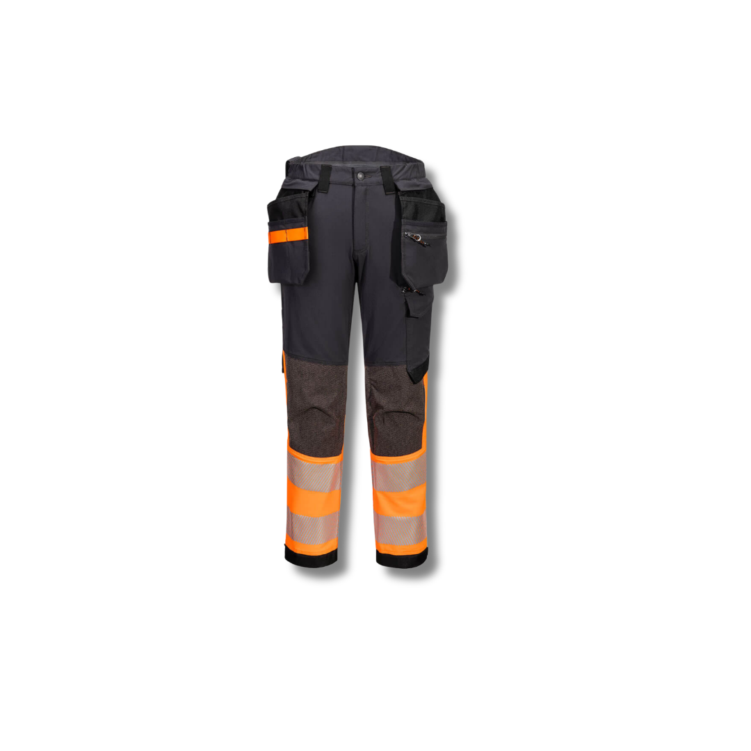 EV442 - Pantalon Stretch EV4 Haute-Visibilité Classe 1 avec Poches flottantes Démontables