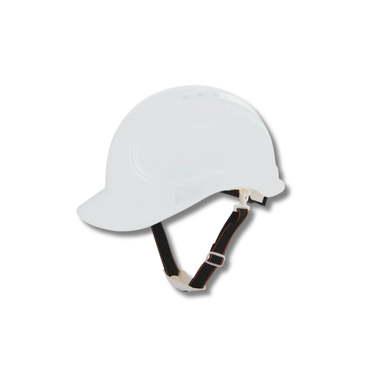 Casque de protection antiheurt blanc avec jugulaire